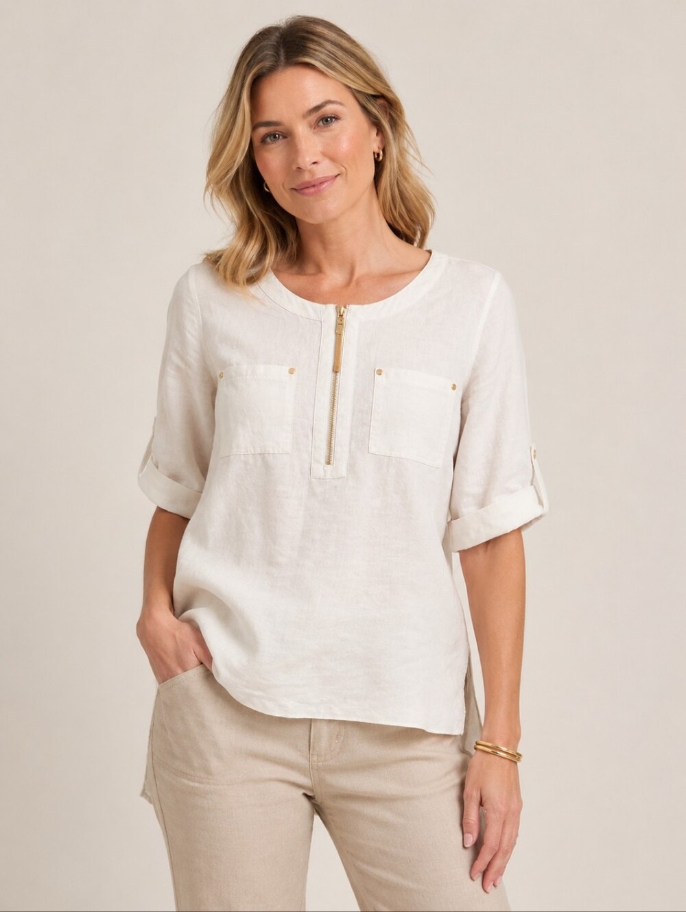 Ellen Tracy Linen Tunic 